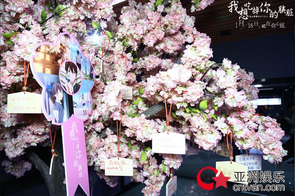 樱花树下的相遇 《我想吃掉你的胰脏》青春首映礼再现唯美置景