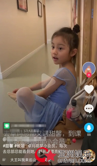 李小璐女儿甜馨近照曝光 穿舞裙扎丸子头神似妈妈