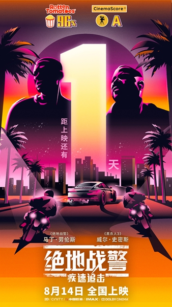 《绝地战警:疾速追击》明日上映 史皇飙车枪战燃燥周末