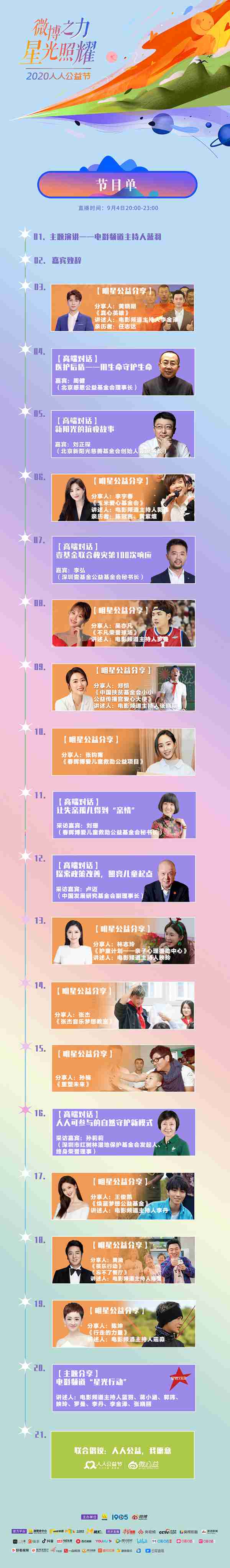 微博2020人人公益节启动,联合电影频道打造公益云直播