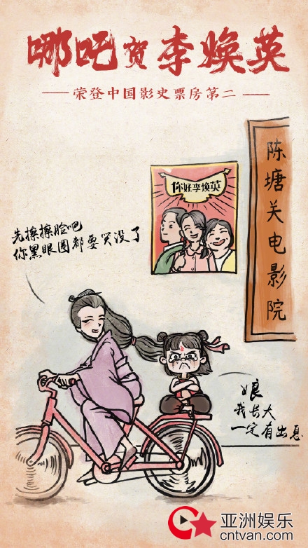 哪吒给你好李焕英的贺图 荣登中国影史票房第二名!